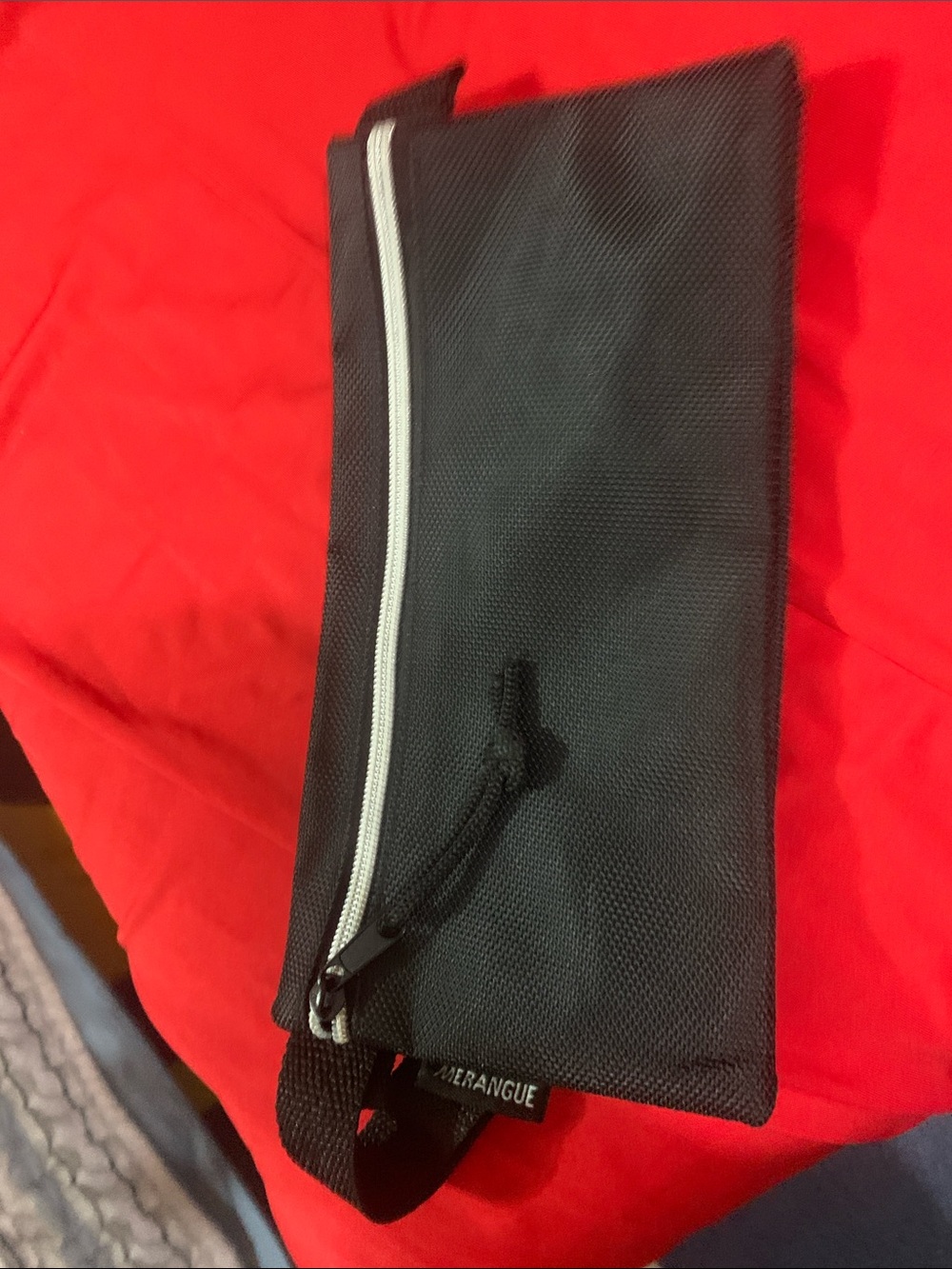 Merangue Black Wristlet Clutch with  Zippered  pockets
